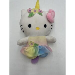 Sanrio Hello Kitty 10” Plush Unicorn Stuffed Animal Pastel